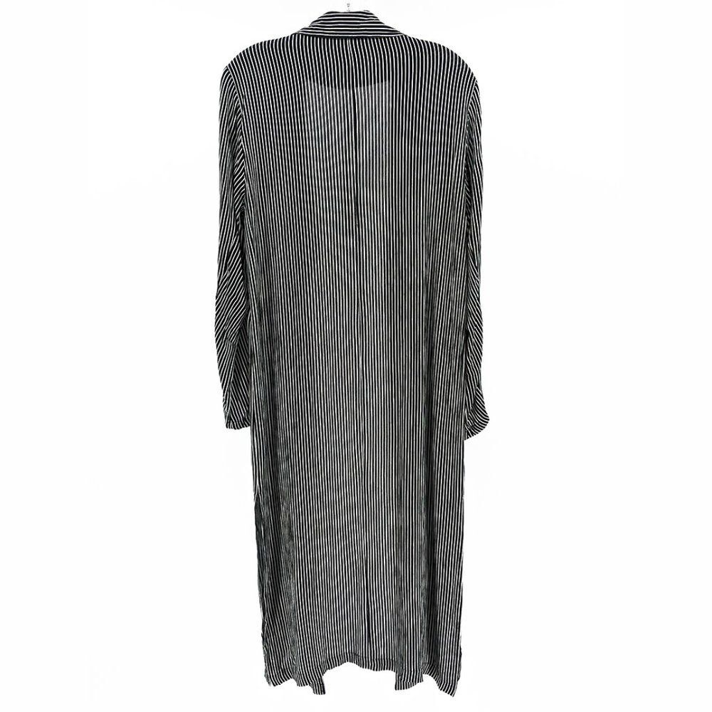 Anama USA Long Open Blazer Womens Medium Stripe Boho Lightweight Business Casual - Picture 5 of 5